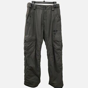 Vintage Y2K Oakley Pro Rider Small 30x32 Loose Fit Ski Pants Thinsulate Gray